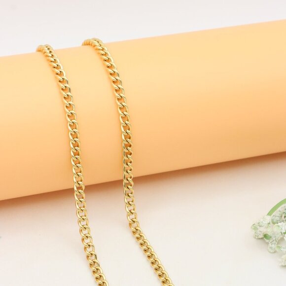 Heart Charm Gold Necklace with Blue Stone – Elegant Chain Style, XPNL0379 - Picture 11 of 13